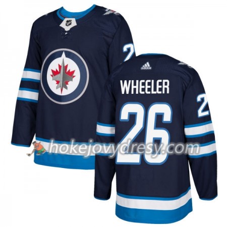 Pánské Hokejový Dres Winnipeg Jets Blake Wheeler 26 Adidas 2017-2018 Modrá Authentic